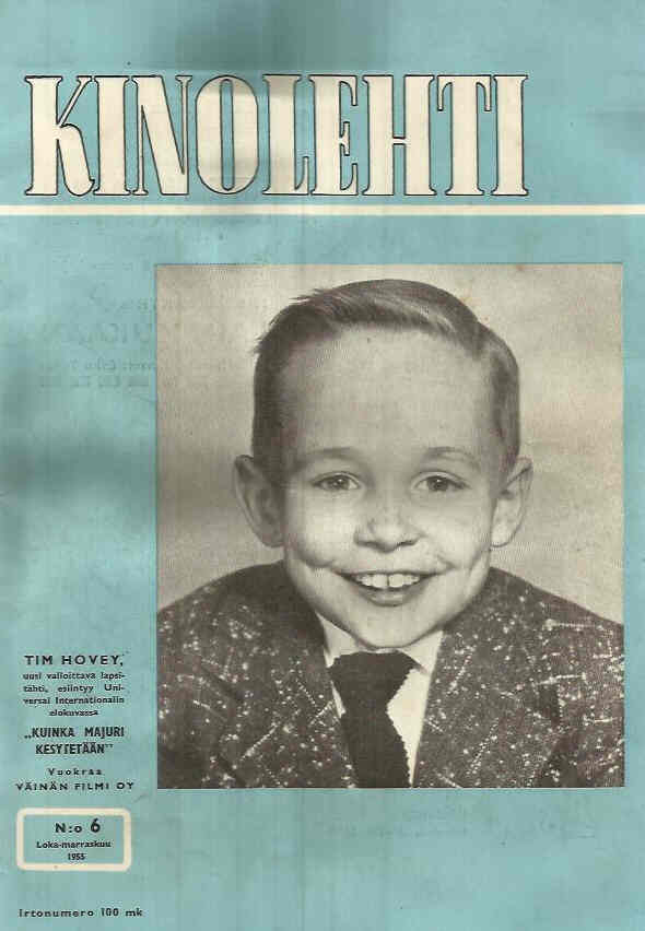 KINOLEHTI magazine side cover Issue 6  1955