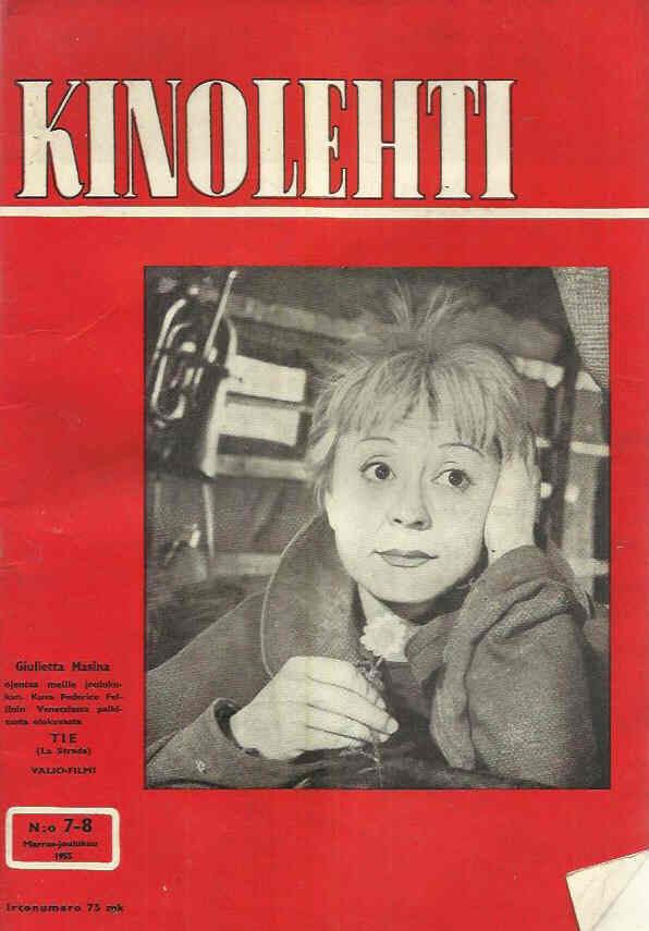 KINOLEHTI magazine side cover Issue 7-8  1955