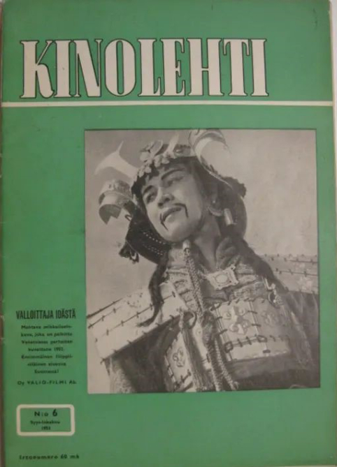 KINOLEHTI magazine side cover Issue 6   1953