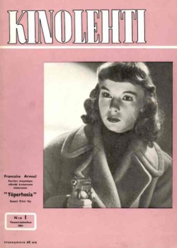 KINOLEHTI magazine side cover Issue 1   1954