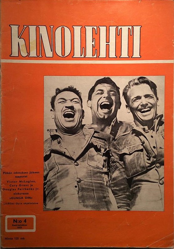 KINOLEHTI magazine side cover Issue 4   1959