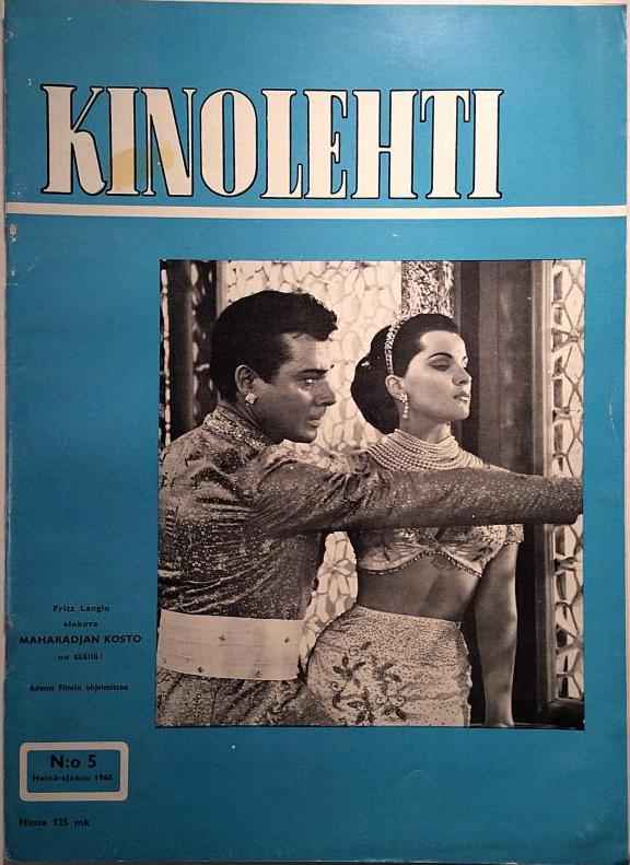 KINOLEHTI magazine side cover Issue 5   1960