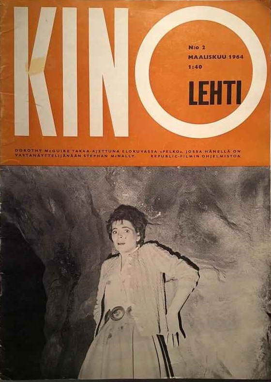KINOLEHTI magazine side cover Issue 2   1964