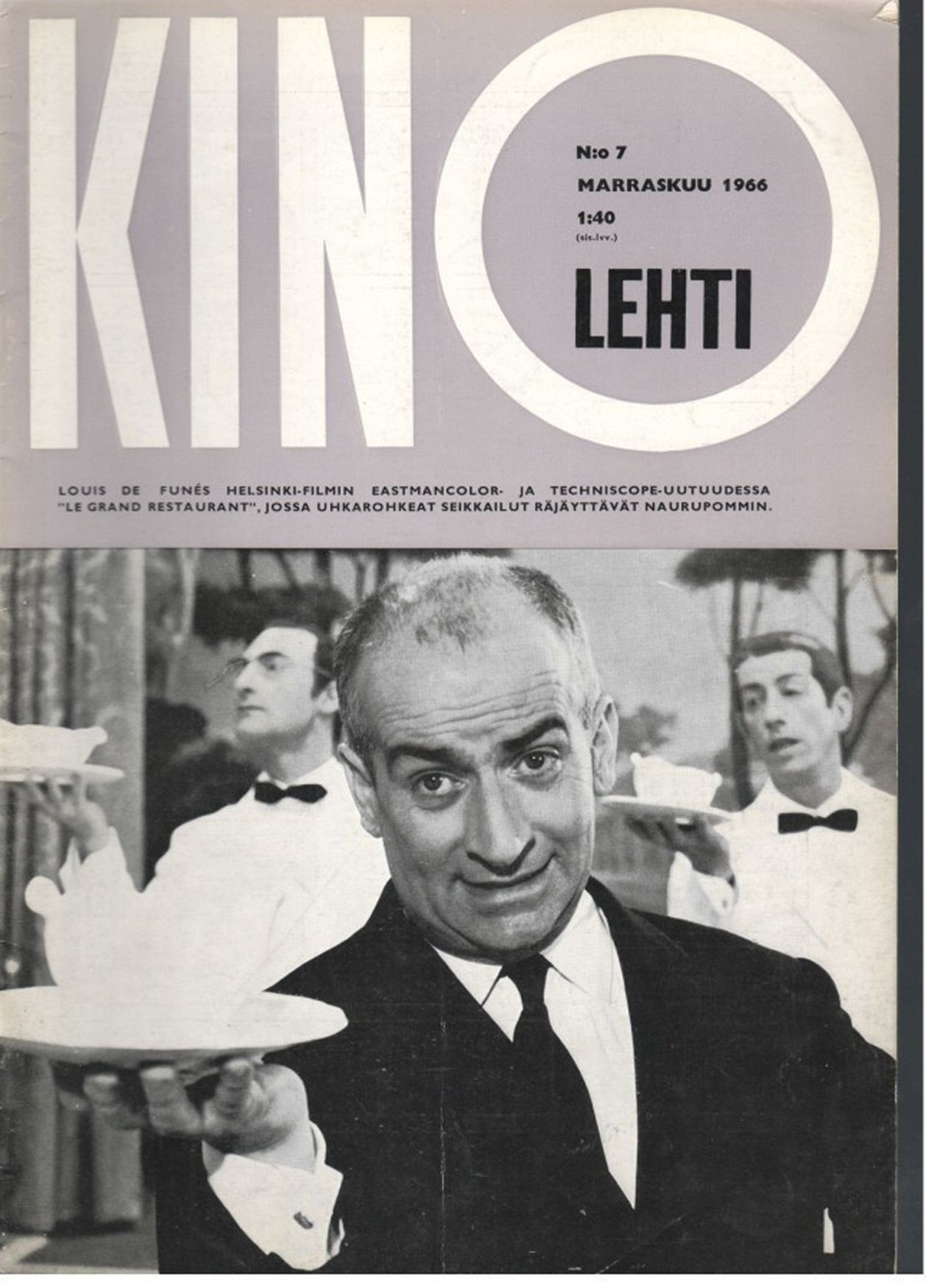 KINOLEHTI magazine side cover Issue 7   1966