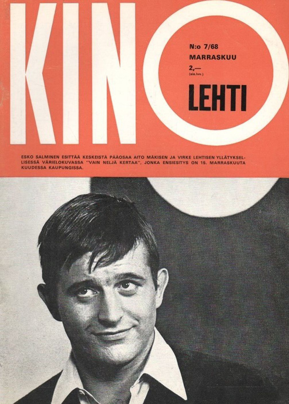 KINOLEHTI magazine side cover Issue 7   1968