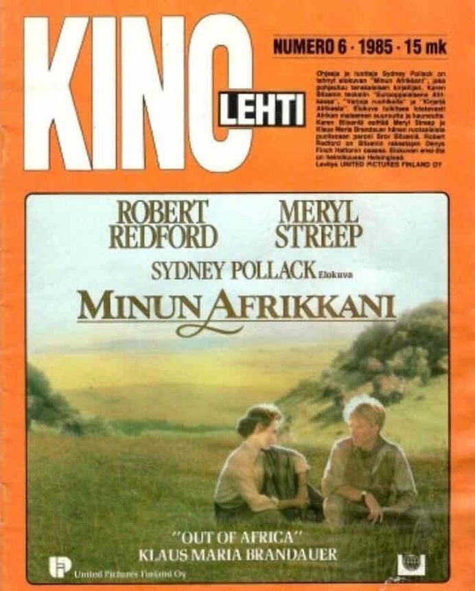 KINOLEHTI magazine side cover Issue 6   1985