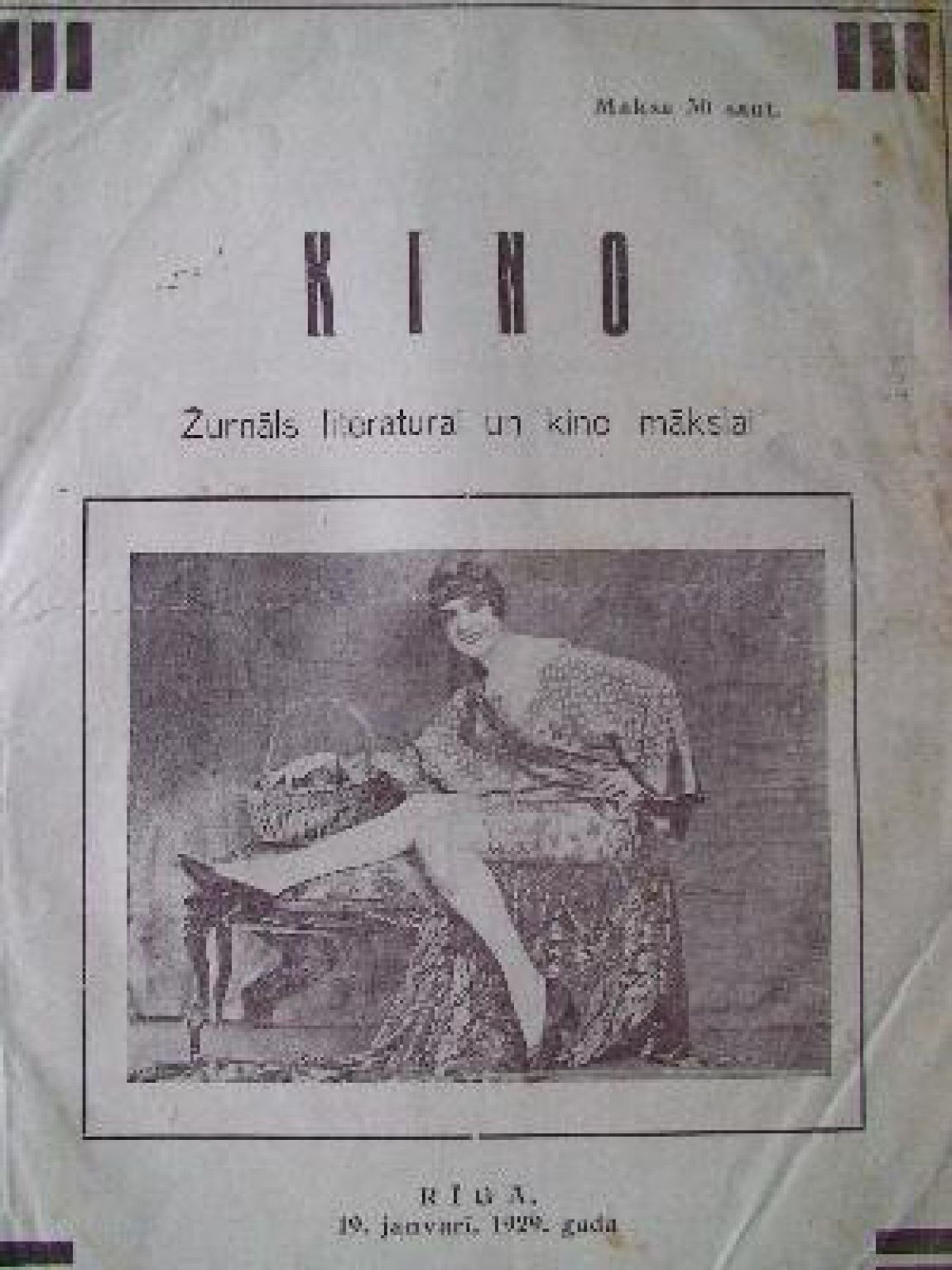KINO (1926) magazine side cover 19 January 1929
