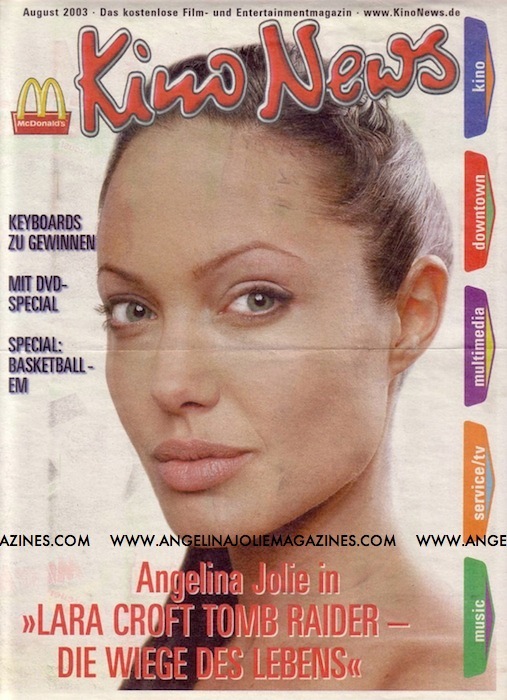 KINO NEWS magazine side cover August 2003