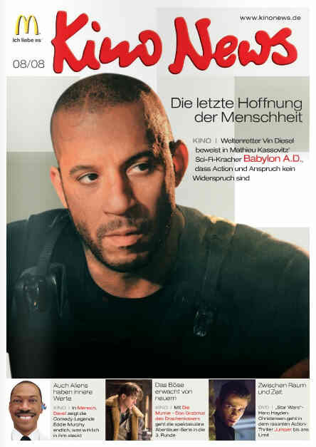 KINO NEWS magazine side cover August 2008
