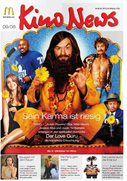 KINO NEWS magazine side cover September 2008
