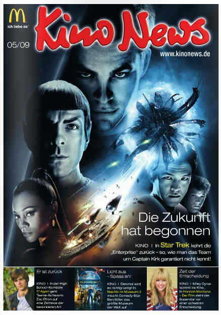 KINO NEWS magazine side cover May 2009