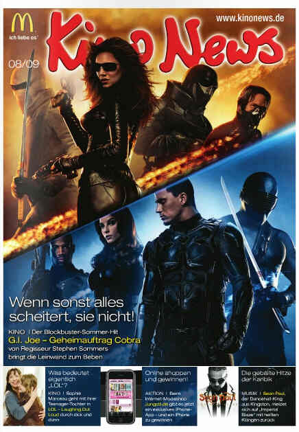 KINO NEWS magazine side cover August 2009