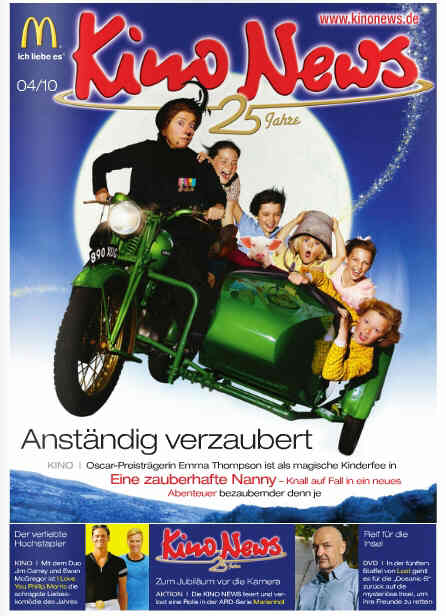 KINO NEWS magazine side cover April 2010