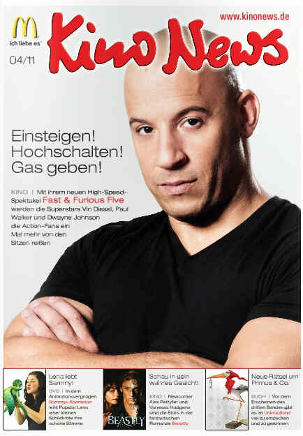 KINO NEWS magazine side cover April 2011