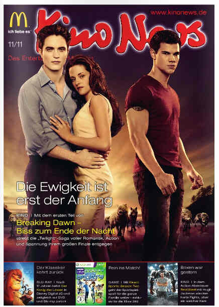 KINO NEWS magazine side cover November 2011