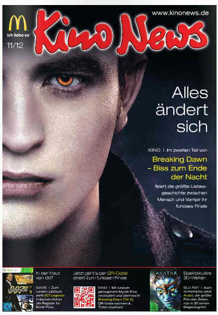 KINO NEWS magazine side cover November 2012