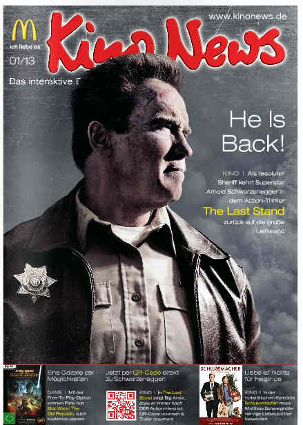 KINO NEWS magazine side cover January 2013