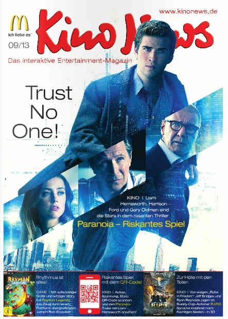 KINO NEWS magazine side cover September 2013