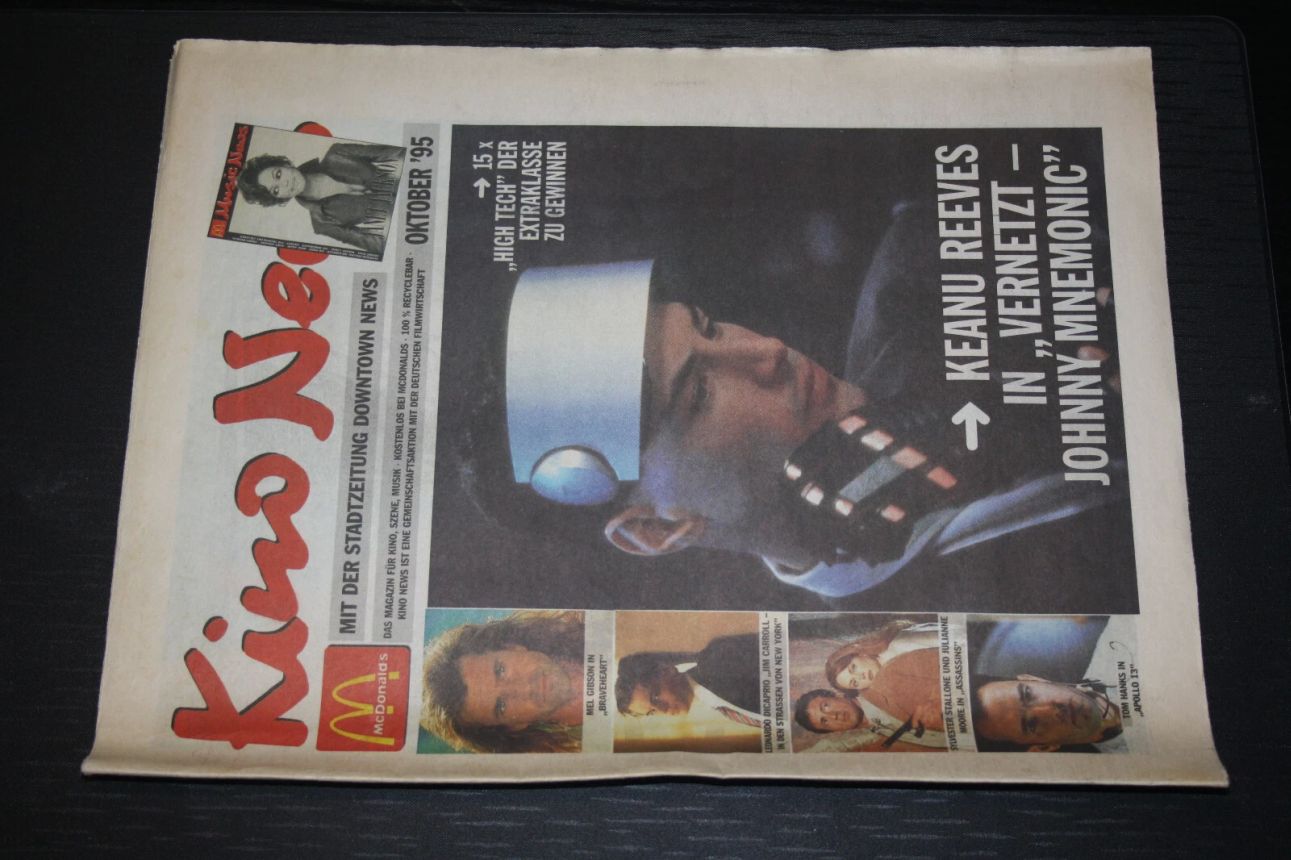 KINO NEWS magazine side cover  October 1995