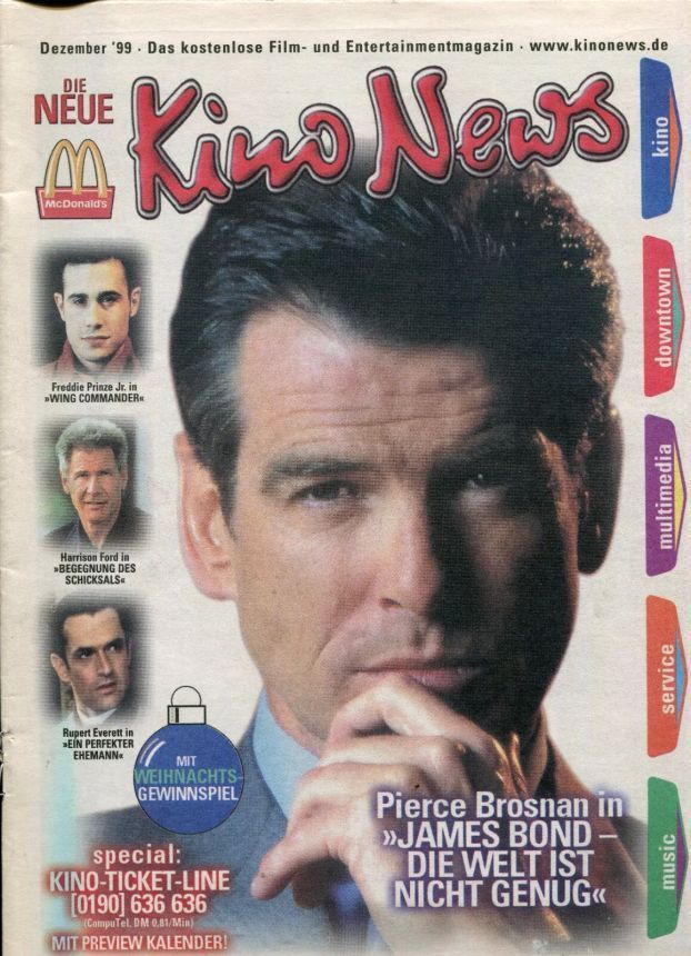 KINO NEWS magazine side cover  December 1999