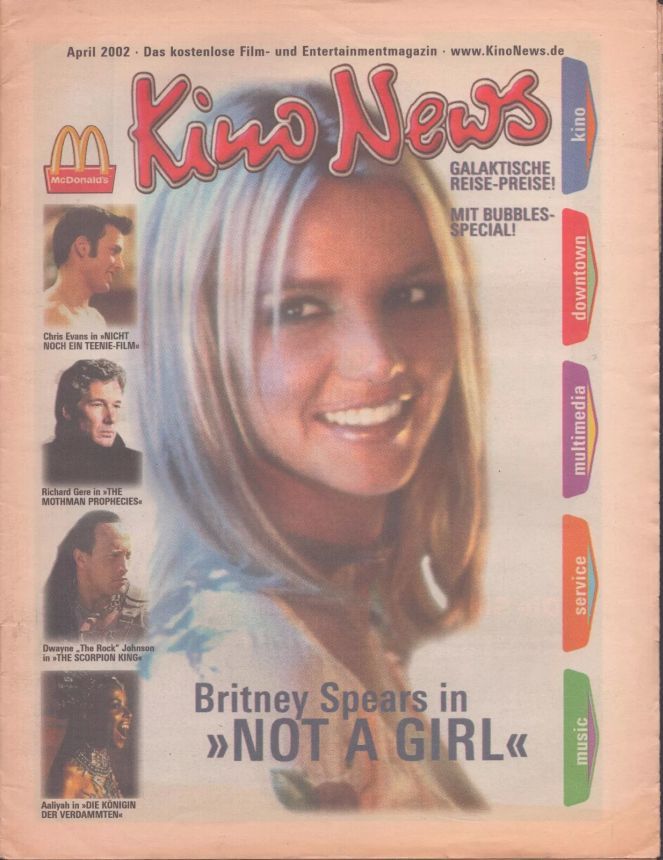 KINO NEWS magazine side cover  April 2002