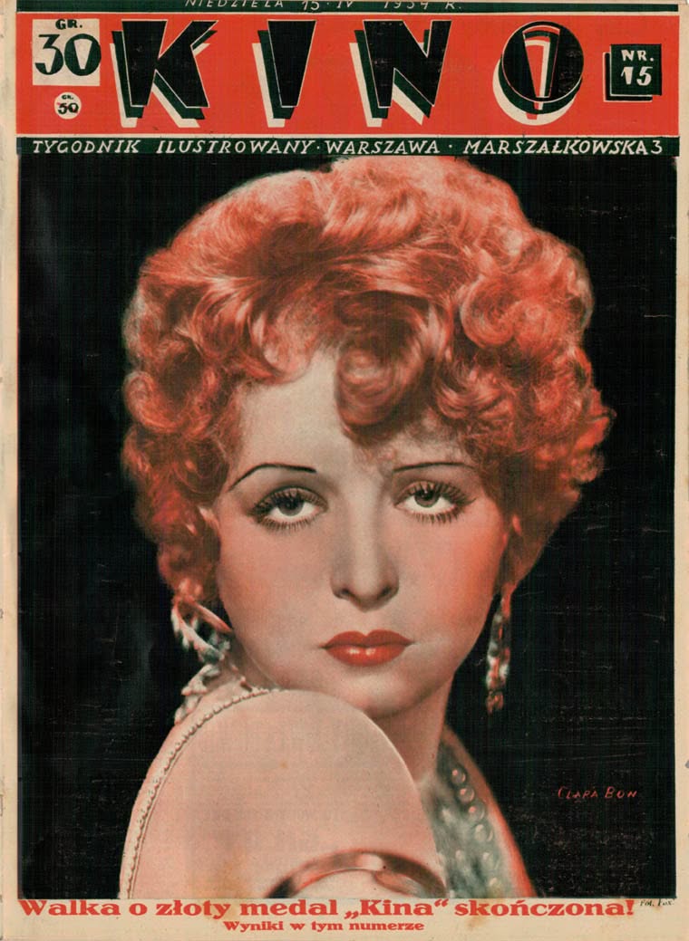 KINO TYGODNIK ILUSTROWANY magazine side cover Issue 15 15 April 1934