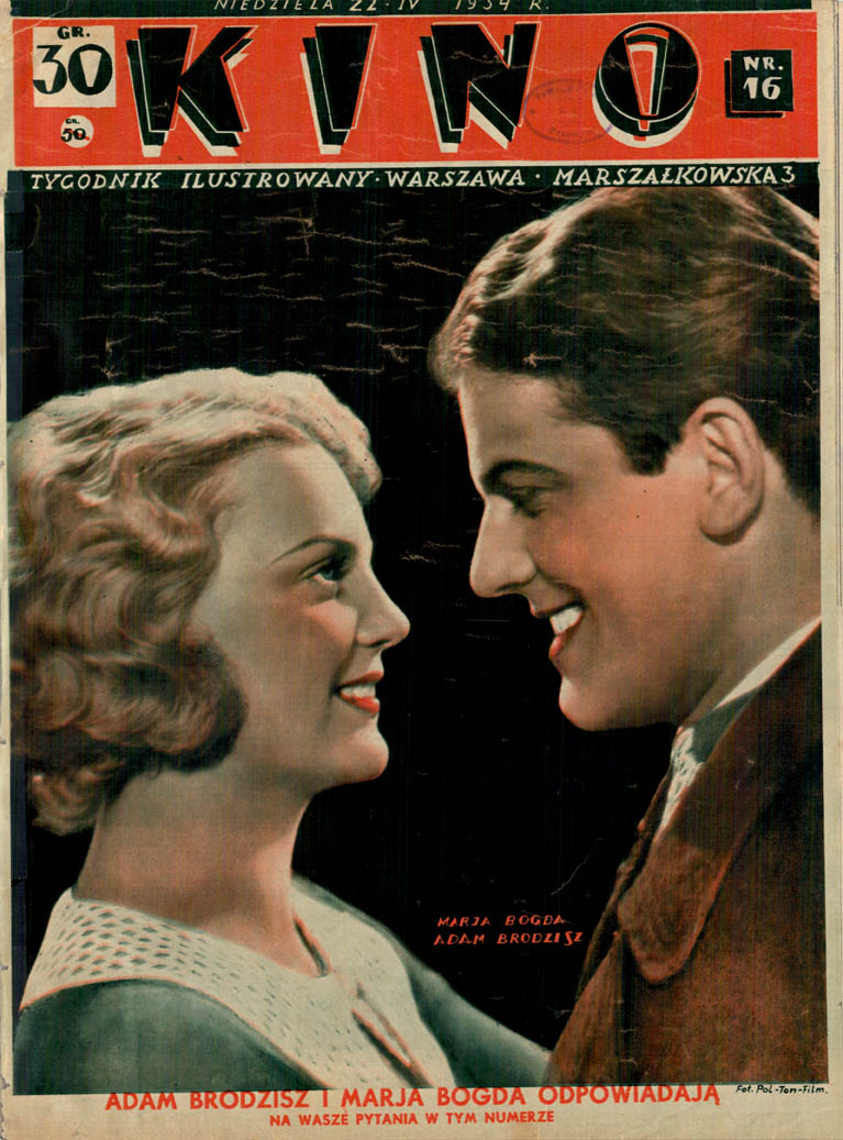 KINO TYGODNIK ILUSTROWANY magazine side cover Issue 16 22 April 1934