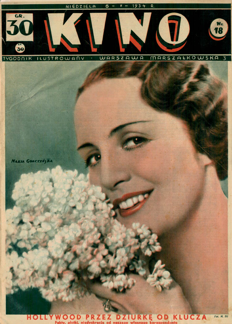 KINO TYGODNIK ILUSTROWANY magazine side cover Issue 18 6 May 1934
