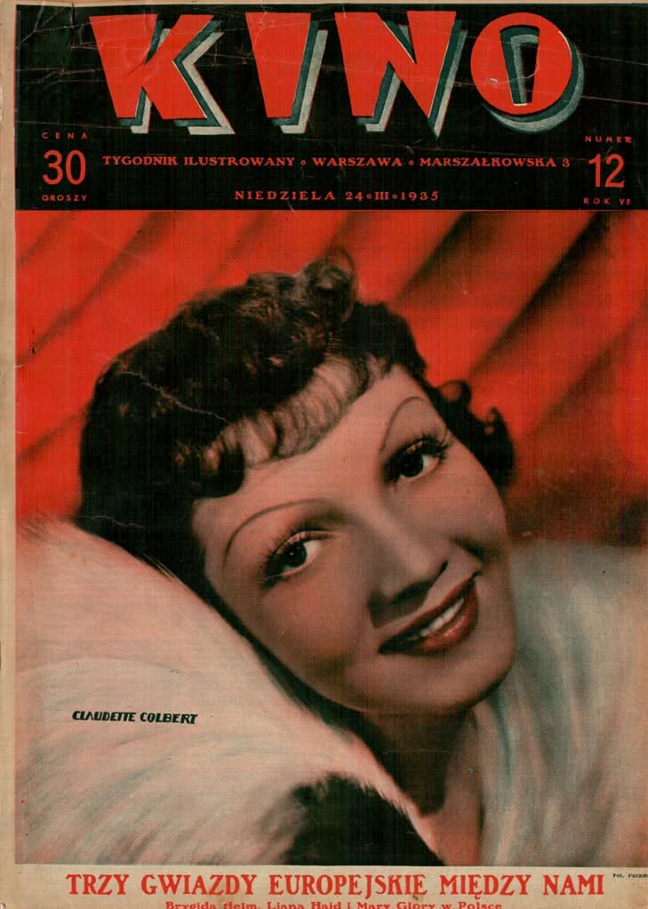 KINO TYGODNIK ILUSTROWANY magazine side cover Issue 12 24 March 1935