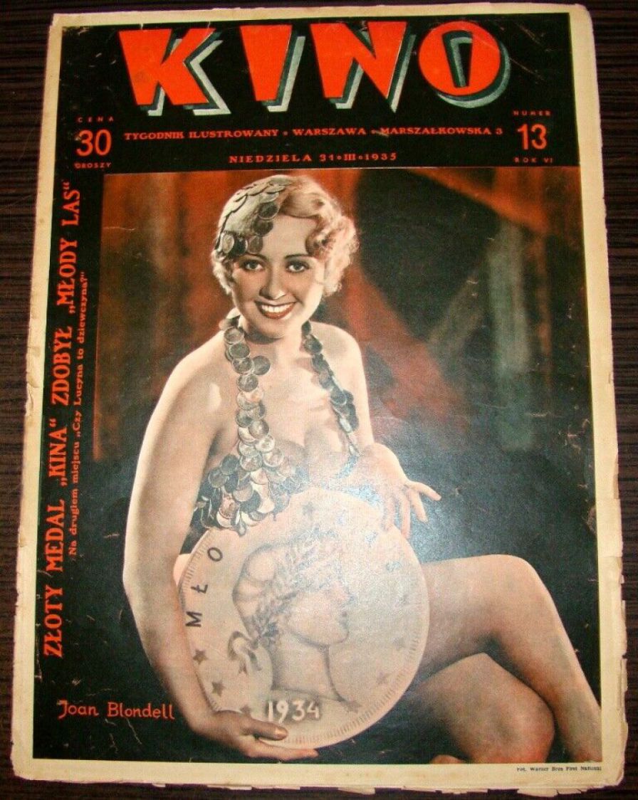 KINO TYGODNIK ILUSTROWANY magazine side cover Issue 13 31 March 1935