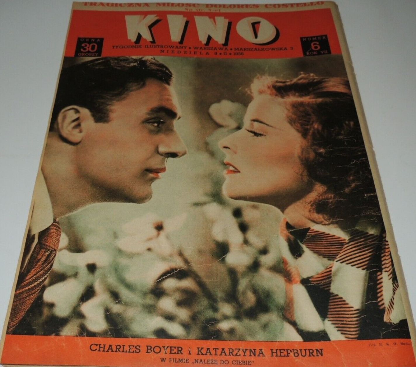 KINO TYGODNIK ILUSTROWANY magazine side cover Issue 6 8 February 1936