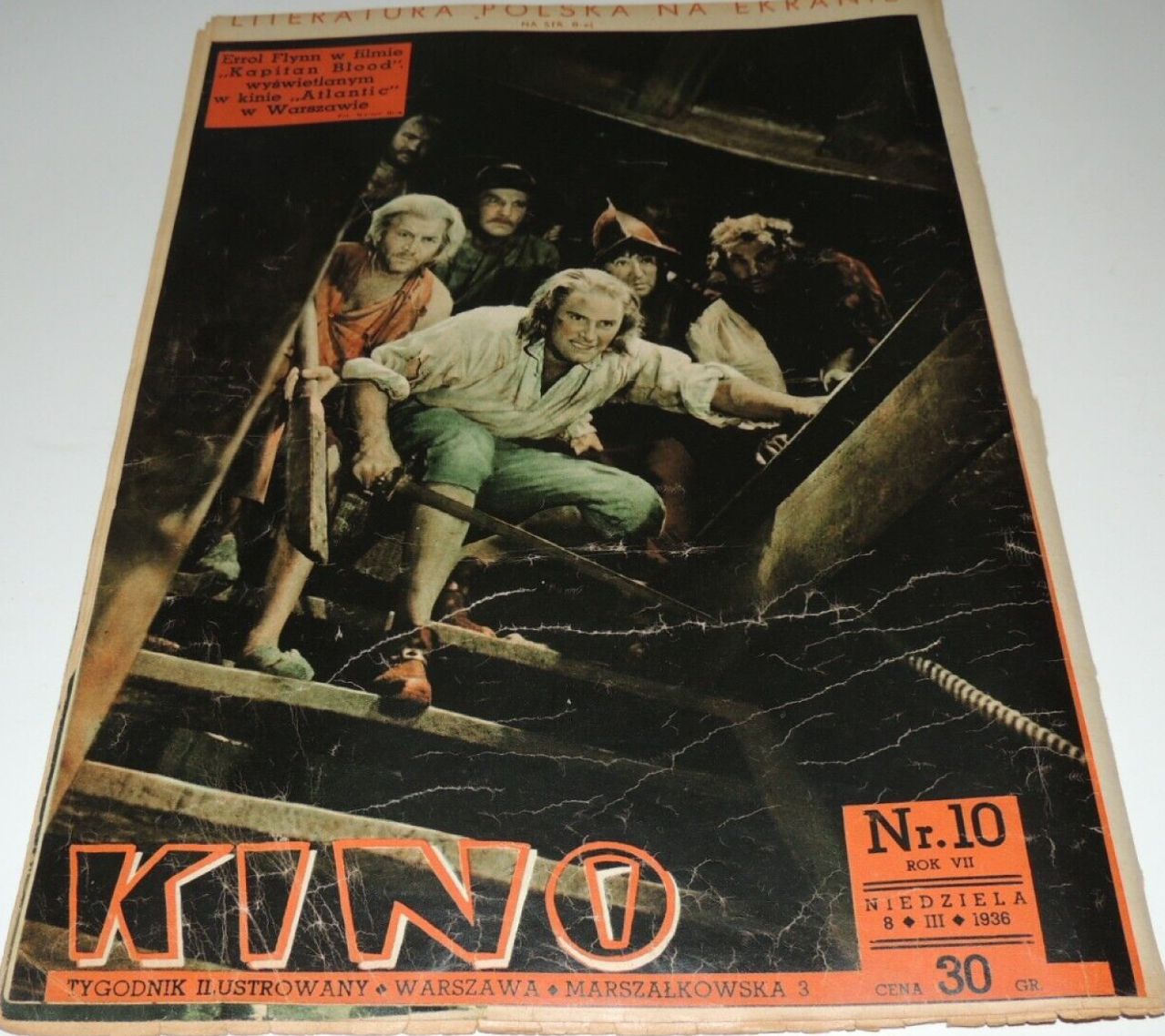 KINO TYGODNIK ILUSTROWANY magazine side cover Issue 10 8 March 1936