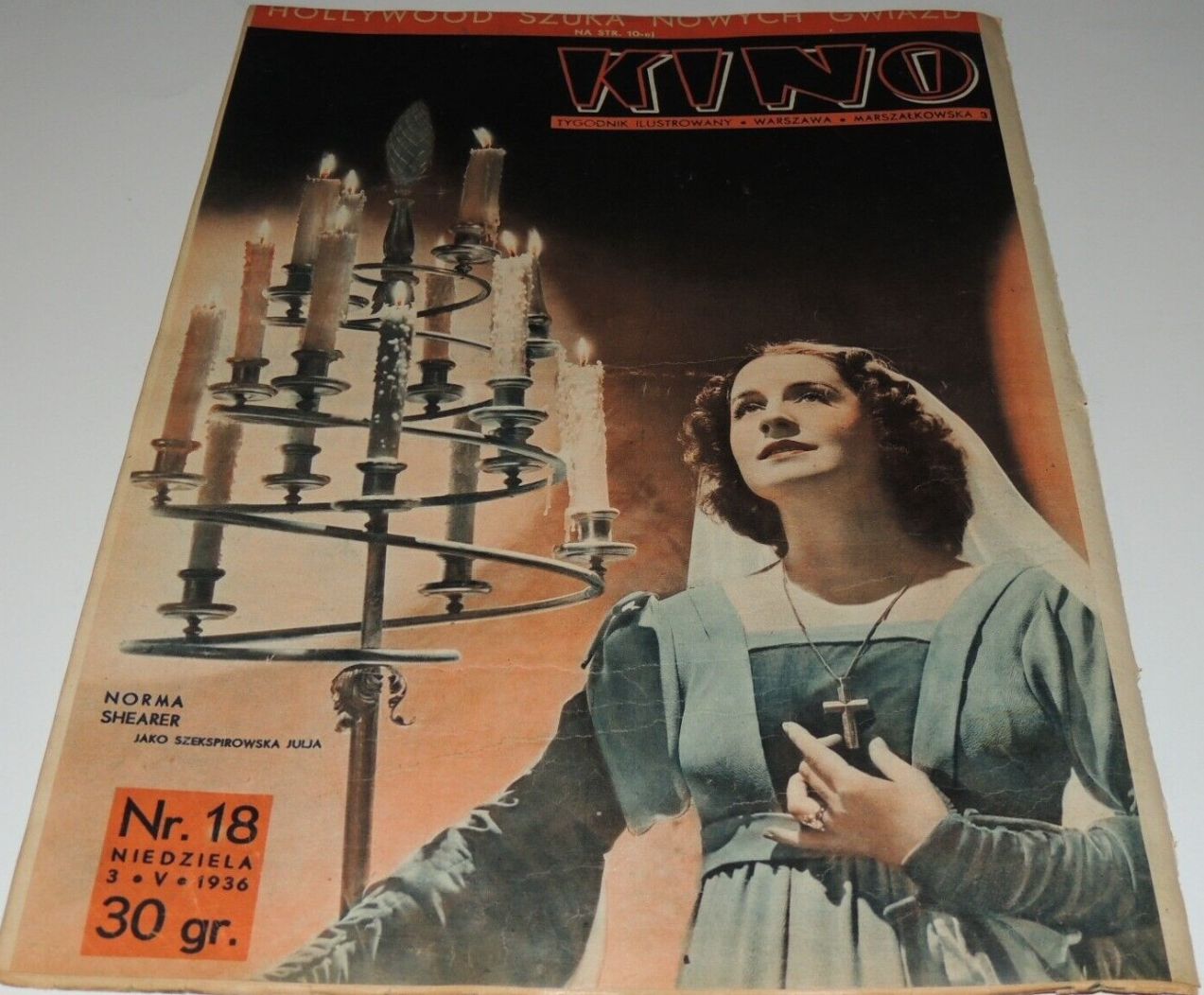 KINO TYGODNIK ILUSTROWANY magazine side cover Issue 18 3 May 1936