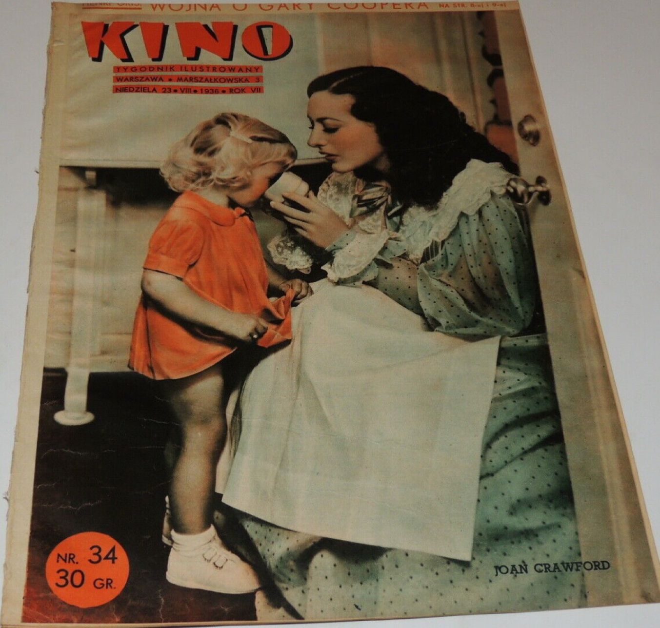 KINO TYGODNIK ILUSTROWANY magazine side cover Issue 34 23 August 1936