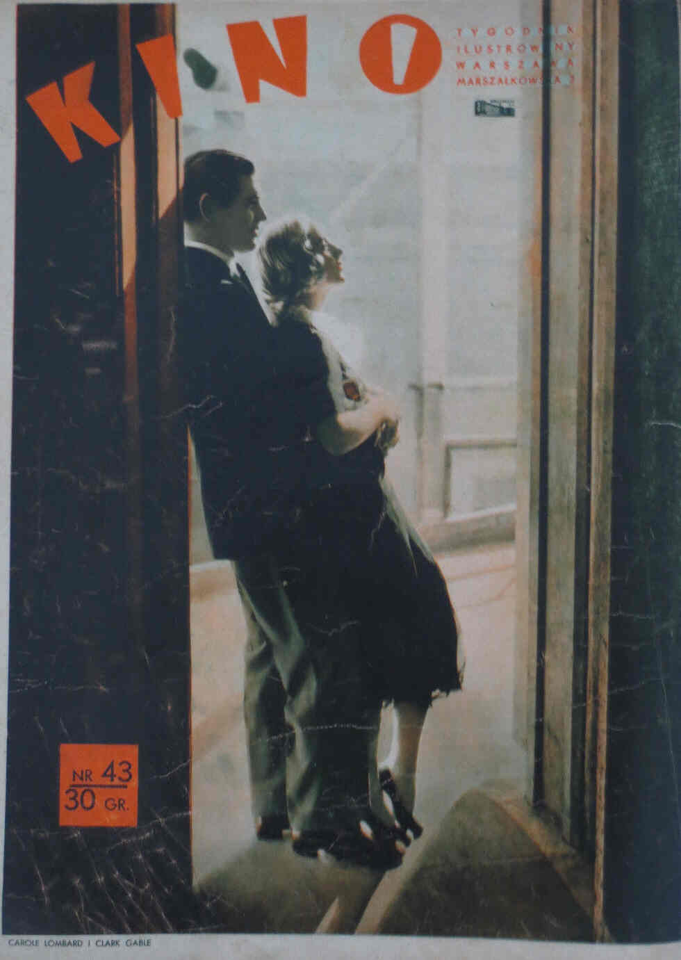 KINO TYGODNIK ILUSTROWANY magazine side cover Issue 43 24 October 1937