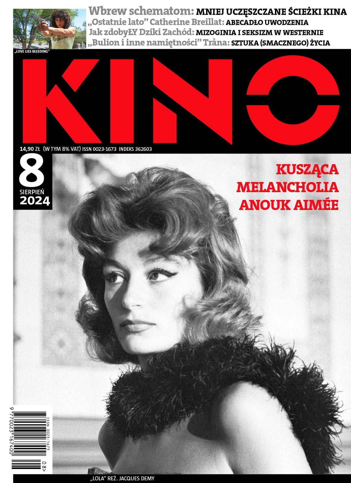 KINO (Po) magazine side cover  August 2024