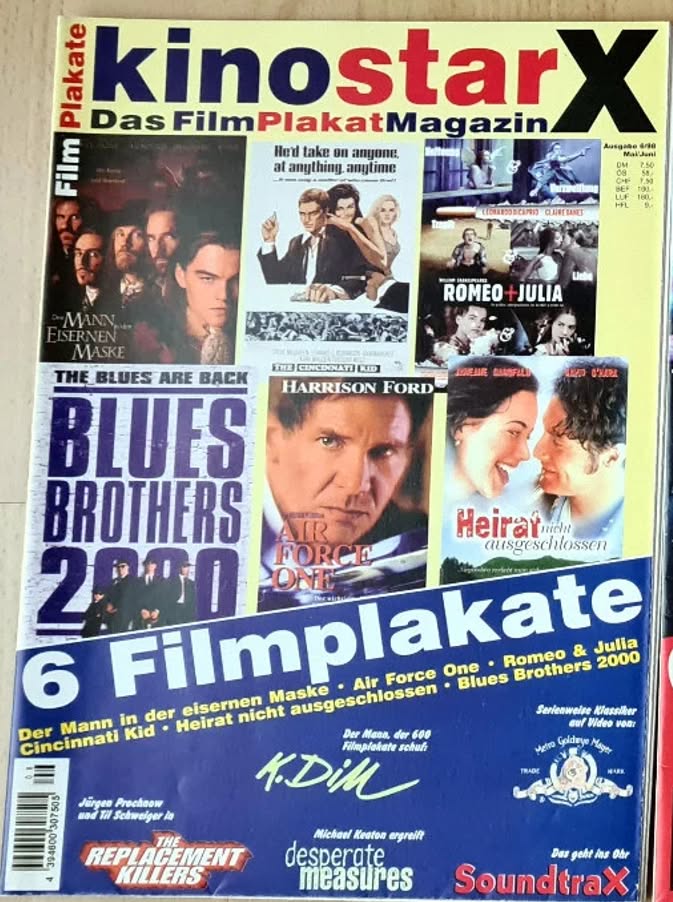 KINOSTAR X magazine side cover Issue 6  May/June 1998