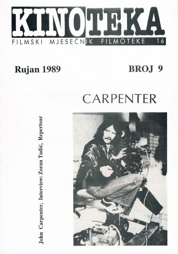 KINOTEKA magazine side cover Issue 9  October 1989