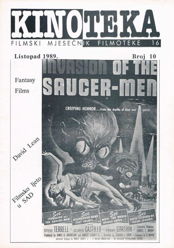 KINOTEKA magazine side cover Issue 10  November 1989