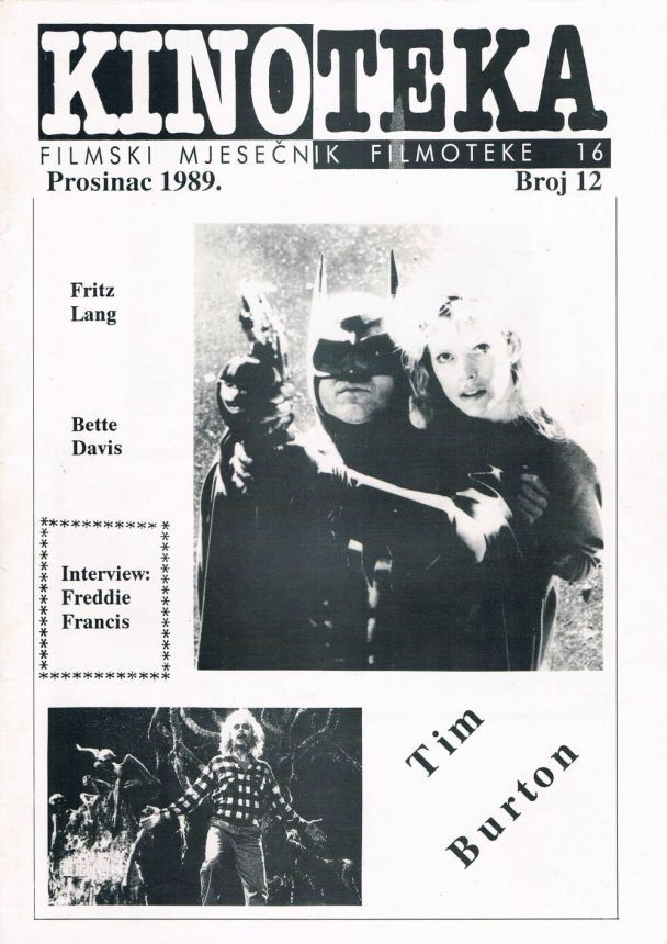 KINOTEKA magazine side cover Issue 12  December 1989