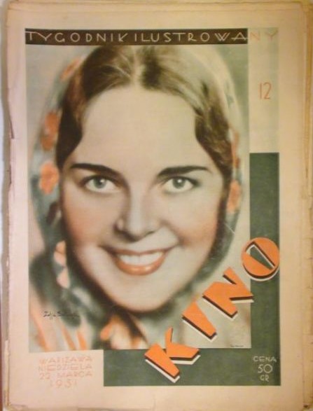 KINO TYGODNIK ILUSTROWANY magazine side cover Issue 12 22 March 1931