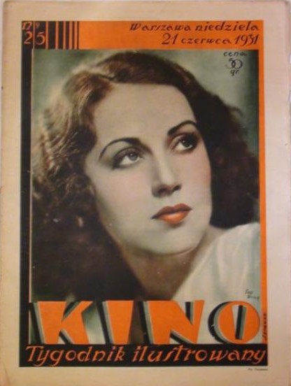 KINO TYGODNIK ILUSTROWANY magazine side cover Issue 25   1931