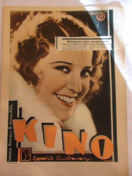 KINO TYGODNIK ILUSTROWANY magazine side cover Issue 33   1931