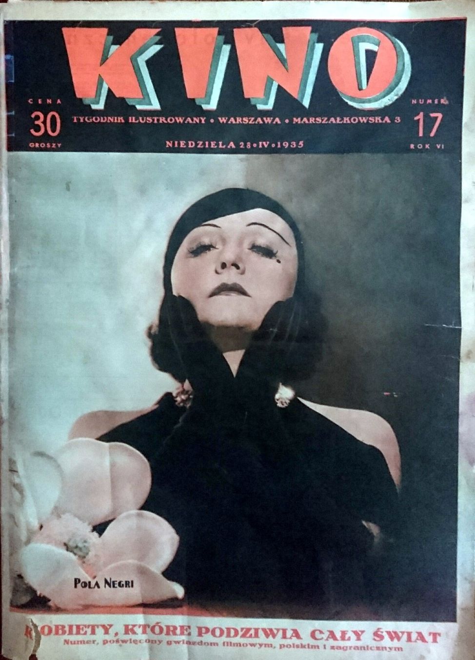 KINO TYGODNIK ILUSTROWANY magazine side cover Issue 17 28 April 1935
