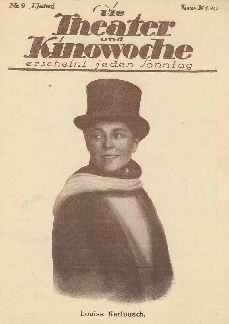 THEATER UND KINOWOCHE | DIE magazine side cover Issue 9 9 March 1919