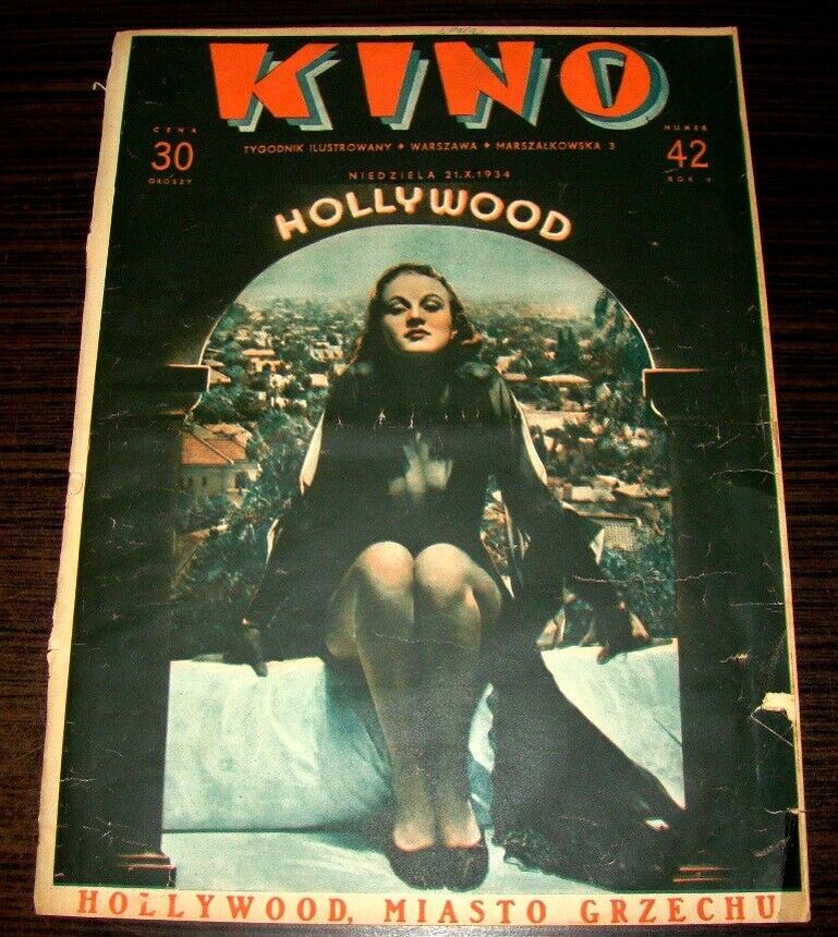 KINO TYGODNIK ILUSTROWANY magazine side cover Issue 42 21 October 1934