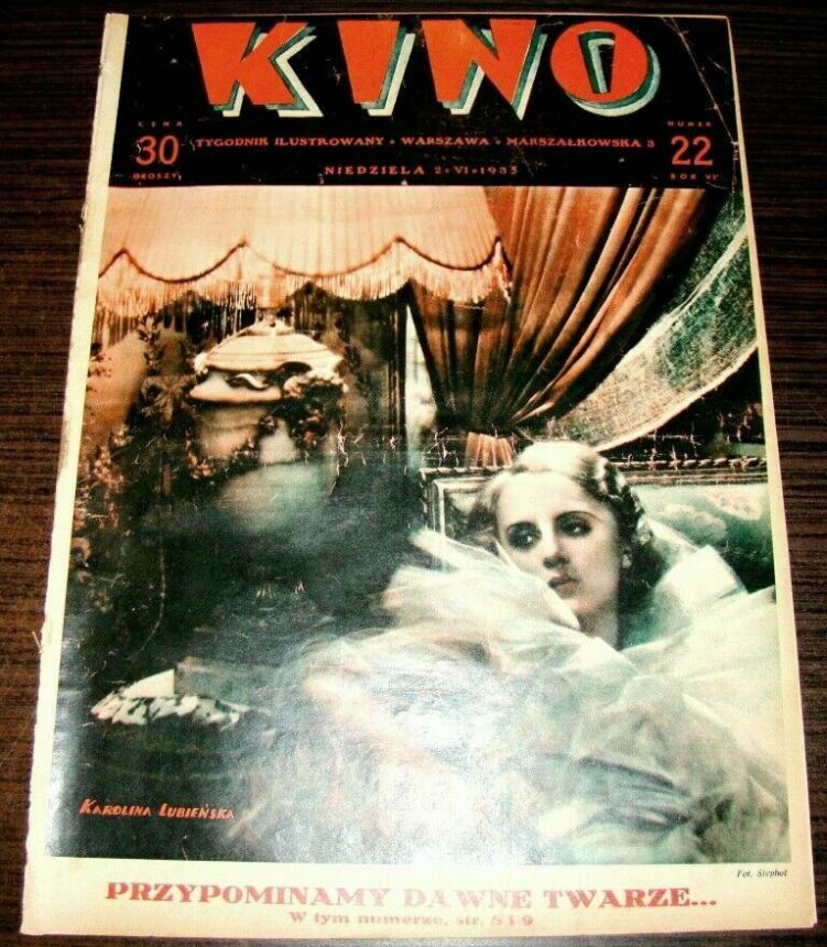 KINO TYGODNIK ILUSTROWANY magazine side cover Issue 22 2 June 1935