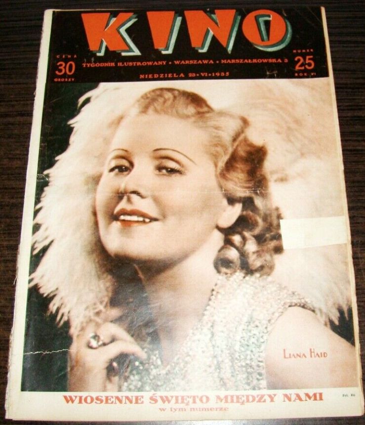 KINO TYGODNIK ILUSTROWANY magazine side cover Issue 25 23 June 1935