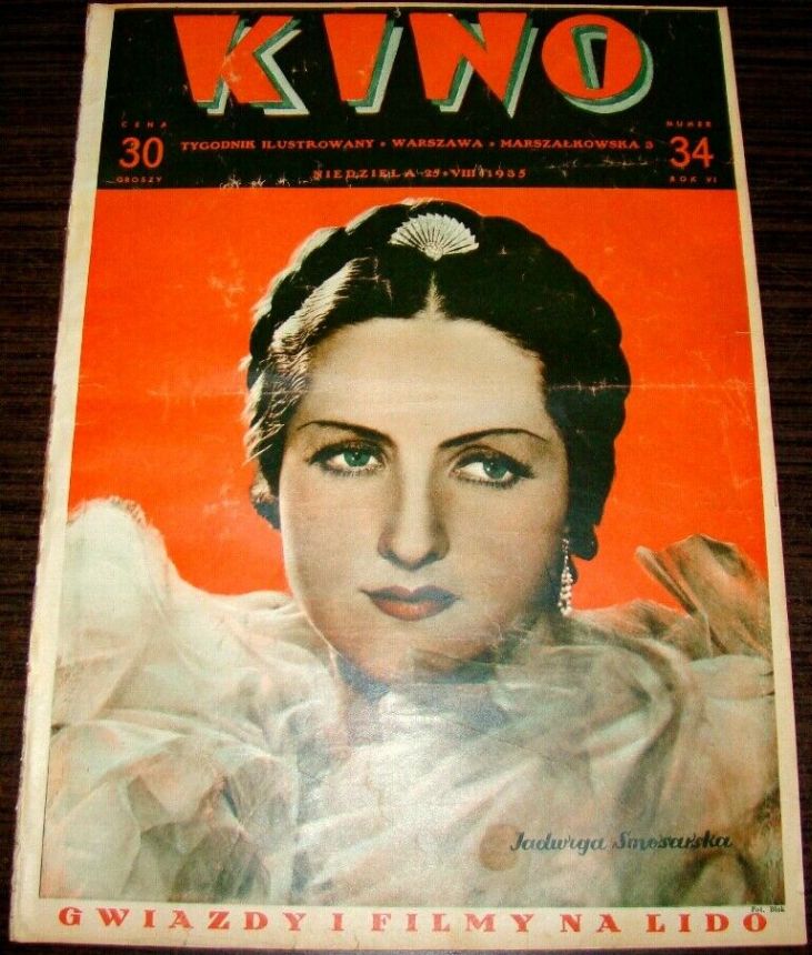 KINO TYGODNIK ILUSTROWANY magazine side cover Issue 34 25 August 1935