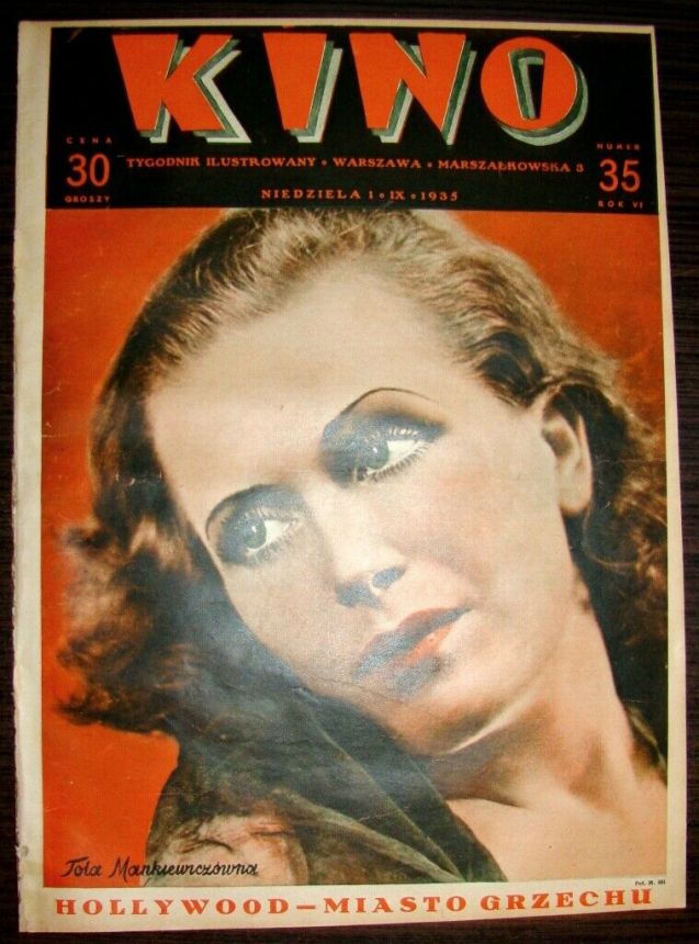 KINO TYGODNIK ILUSTROWANY magazine side cover Issue 35 1 September 1935